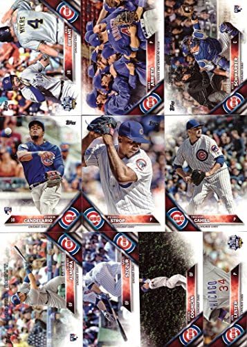 Topps Güncellemesi Chicago Cubs Beyzbol Kartı Takım Seti - 19 Kart Seti - Kris Bryant, Anthony Rizzo, Kyle Schwarber,