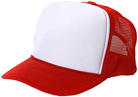 Kırmızı Beyaz kamyoncu şapkası Kap-Örgü