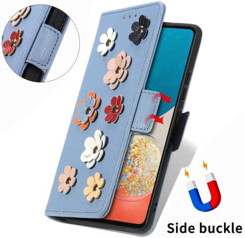 MEOORHE Moda 3D Çiçek Deri Flip Telefon kılıfı için Cüzdan Kart Tutucu Standı ile iPhone 14 13 12 11 8 7 6 S X XS
