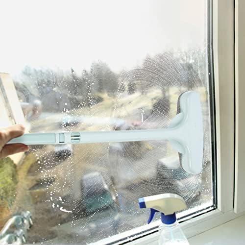 Pencere teli Fırça Çok Fonksiyonlu Uzun Saplı pencere teli Temizleme Fırçası Ev Ofis Banyo Mutfak için-Mavi
