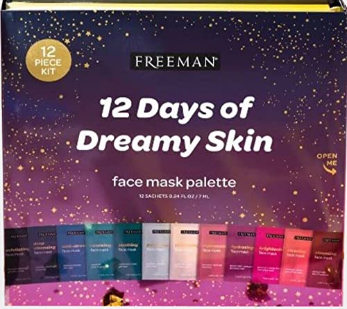 Freeman Tatil Yüz Maskesi Hediye Seti, Sınırlı Sayıda 6 Günlük Glow Yüz Maskesi Seti, Çeşitli Cilt Bakımı Yüz Bakımı