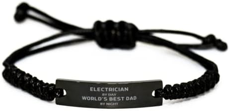 Gündüz Elektrikçi, Gece Dünyanın en iyi Babası, Elektrikçi Halat Bileziği, Elektrikçi Baba için Komik Hediyeler