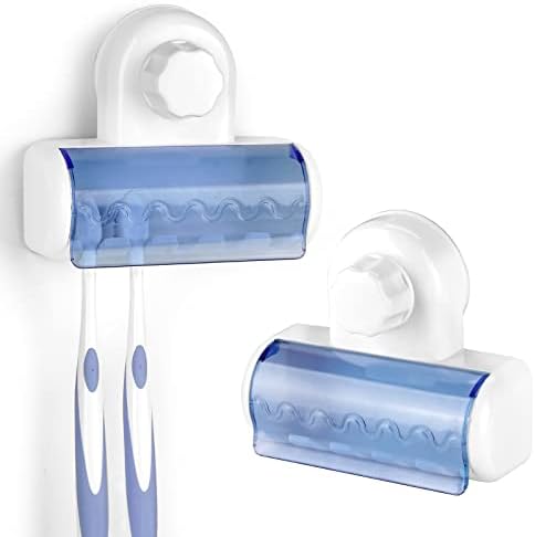Kendinden Yapışkanlı Diş Fırçası Tutucu için Kapaklı Banyo, 5 Yuvalı Duvara Monte diş fırçası düzenleyici Raf Duş,