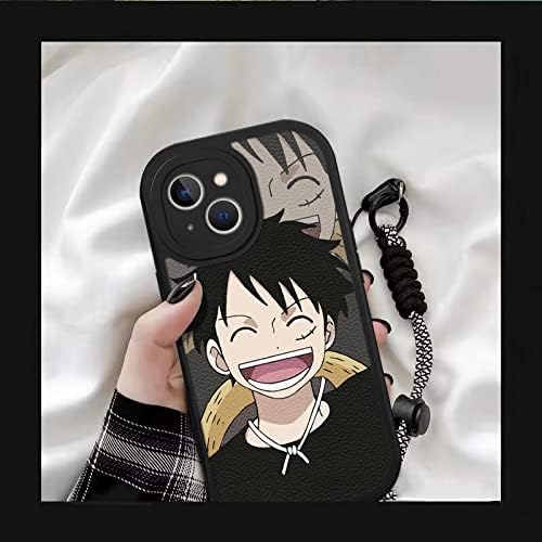 WQCuqu Anime Picec Telefon kılıfı için Tasarlanmış iPhone 13, Silikon Karikatür TPU Anti-Damla iPhone 13 Luffy