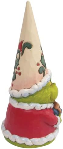 Enesco Jim Shore Dr. Grinch Gnome Seuss Elinde bir Hediye Heykelcik, 5,5 inç, Çok Renkli