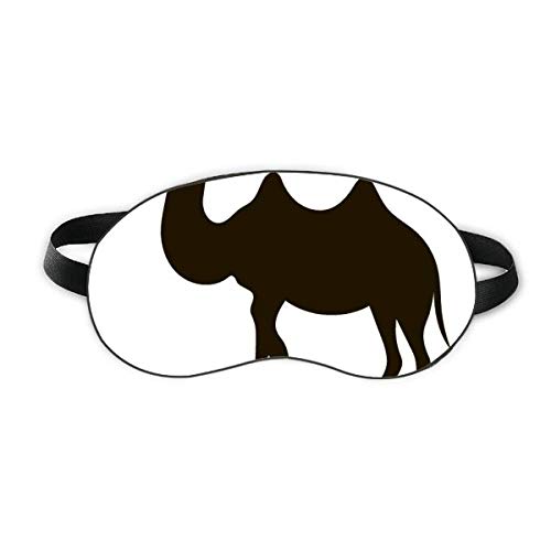 Siyah Deve Sevimli Hayvan Tasviri Uyku Göz Kalkanı Yumuşak Gece Körü Körüne Gölge Kapak