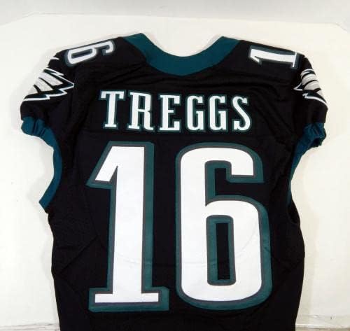 2015 Philadelphia Eagles Bryce Treggs 16 Oyunu Yayınlandı Siyah Forma DP23643 - İmzasız NFL Oyunu Kullanılmış Formalar
