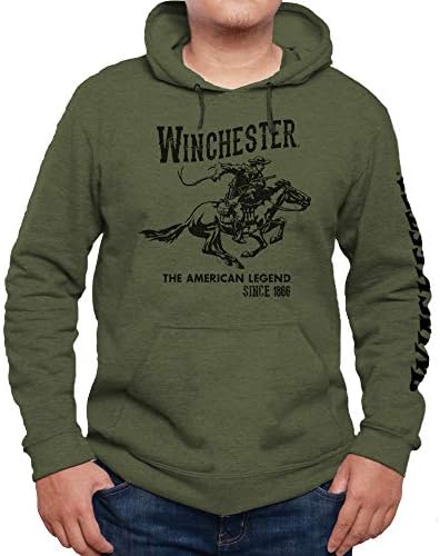 Resmi Winchester Erkek Vintage Binici Klasik Polar Kapüşonlu Sweatshirt (Normal - 3XL Beden)