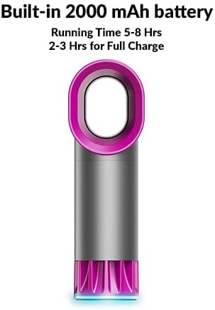 ZERO10 HOHOO Taşınabilir Bladeless Fan, USB Şarj Edilebilir, 3 Hız | Gri