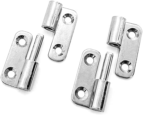 4 Adet Menteşeyi kaldırın Mini Paslanmaz çelik menteşeler Vidalarla çıkarılabilir kapı menteşesi Küçük Kayma Ortak