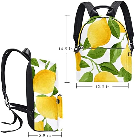 TBOUOBT Deri seyahat sırt çantası Hafif Dizüstü Rahat Sırt Çantası Kadın Erkek, Suluboya Meyve Limon