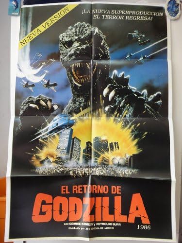 Orijinal Meksika Film Afişi Gojira Godzilla Efsane Yeniden Doğuyor Raymond Burr