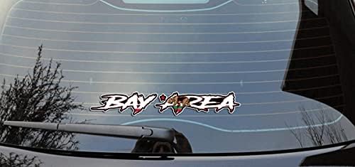 Bay Area Kaliforniya Bayrağı Çıkartması Vinil Baskılı Tampon Pencere Sticker ((2) 10 inç Genişlik)