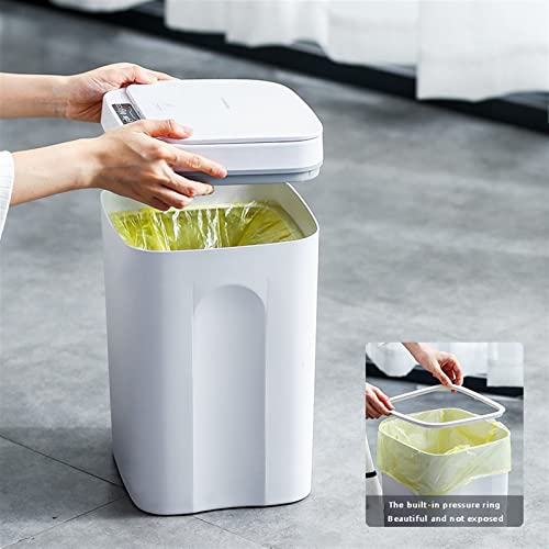 ABECEL çöp tenekesi, 12-16L Akıllı çöp tenekesi Otomatik sensörlü çöp kovası Elektrikli çöp kutusu Mutfak Banyo için