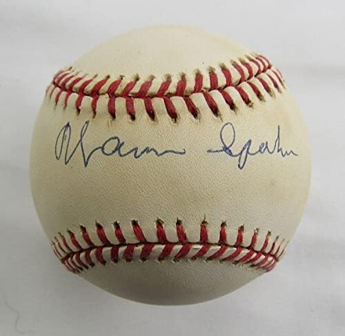 Warren Spahn İmzalı Otomatik İmza Rawlings Beyzbol JSA AC15604 - İmzalı Beyzbol Topları