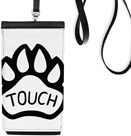 Köpek Pençe Alıntı DIY Tasarım Telefon Cüzdan çanta Asılı Cep Kılıfı Siyah Cep