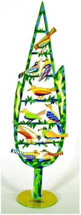 Judaica Dünyası David Gerstein Selvi Ağacı Kuşları Heykeli
