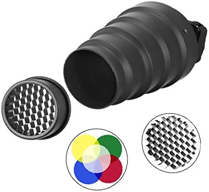 X-DREE Metal Strobe Kamera Flaş Konik Snoot Petek Izgara Güvenlik Bandaj Üst monte 190mm / 7.4 Uzunluk (Yeni Lon0167