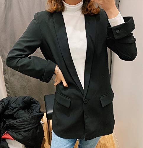 Andongnywell kadın Açık Ön Blazer Uzun Kollu Slim Fit Çalışma Ofisi Hırka Ceket Paltolar Dış Giyim