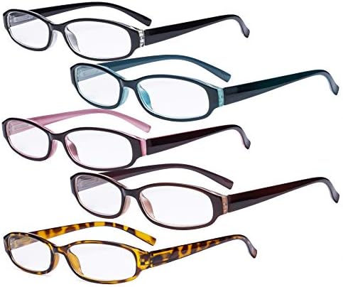 Eyekepper 5 Paket okuma gözlüğü-Büyük Değer Küçük Okuyucular Kadınlar için Okuma + 0.00