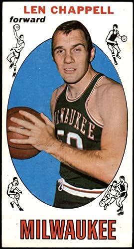 1969 Topps 68 Len Chappell Milwaukee Bucks (Basketbol Kartı) VG Bucks Wake Forest