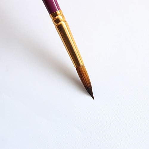 n / a 6 Adet Ahşap Saplı Akrilik Suluboya Kalem Çizim Araçları Sanatçı Boya Fırçası Naylon Saç Yağlıboya Fırçaları