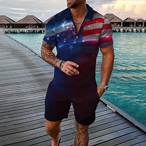 Bmısegm Yaz erkek T-Shirt Erkek Bağımsızlık Günü Fag Bahar ve Yaz Moda Eğlence Sahil Plaj Tatil 3D Land