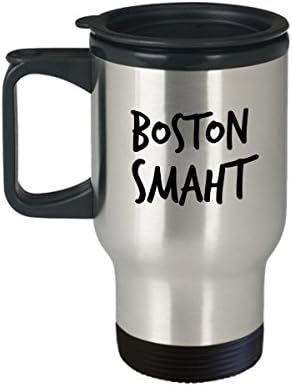 Komik Boston Accent Seyahat Kupa Bardak Bardak - Boston Akıllı - Kahve / Çay / İçecek Sıcak / Soğuk Yalıtımlı-Yenilik