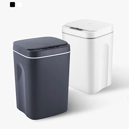 LXXSH Akıllı çöp tenekesi Otomatik sensörlü çöp kovası Sensörü Elektrikli çöp kutusu Ev çöp kutusu (Renk: Siyah,