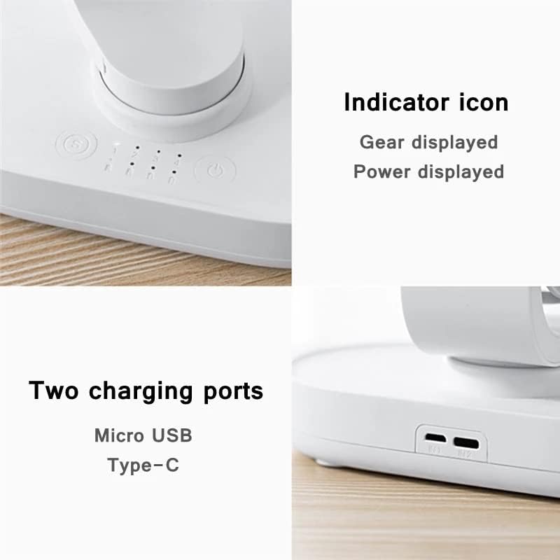 yok Elektrikli USB Otomatik Dönen masaüstü vantilatör Şarj Edilebilir 4000mAh Sessiz Taşınabilir Ev Ofis için (Renk: