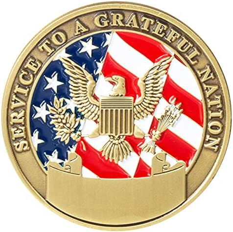 Amerika Birleşik Devletleri Ordusu Veteran Mücadelesi Coin ve Mavi Kadife Ekran Kutusu