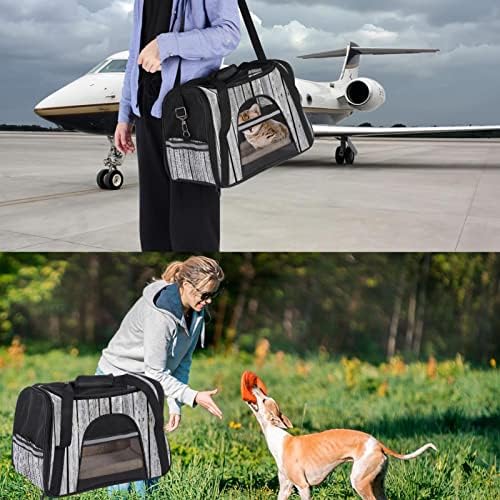 Evcil hayvan taşıyıcı, Yumuşak Taraflı Konfor Taşınabilir Katlanabilir Seyahat evcil hayvan çantası, Eski Çizgili