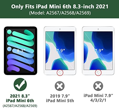Grifobes iPad Mini 6 Kılıf, Çocuklar için iPad Mini 6th Nesil Kılıf, Kalemlik Kickstand ile Ağır Darbeye Dayanıklı