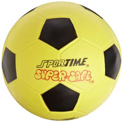 Sportime Süper Güvenli Futbol Topu, 8 İnç, Sarı ve Siyah - 009554