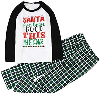 XBKPLO erkek Aile Eşleştirme Noel Ağaçları Kardan Adam PJS Seti Ekose Baskı Uzun kollu Noel Pijama Aile Adı