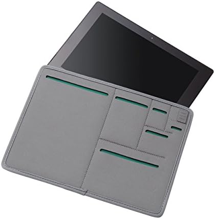 ELECOM Tablet kılıf için 8.5-10.5 inç Yatay ile Çok Cep [Gri] TB-10CELLSGY (Japonya İthalat)
