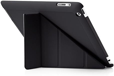 Pipetto Origami iPad Kılıfı 2/3/4 nesil 5 in 1 standı ve otomatik uyku / uyandırma fonksiyonu ile Siyah