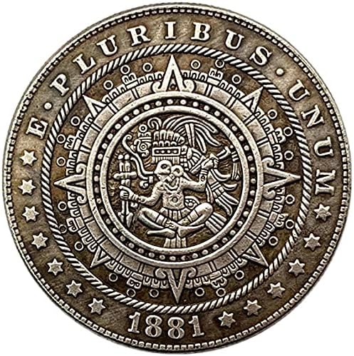 1881 Kaçak Sikke Maya Kızılderililer Favori Sikke hatıra parası Gümüş Kaplama Bitcoin aita Sikke Şanslı Sikke Süs