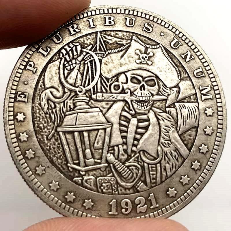 1921 Wandering Paraları Korsan Kabartmalı Antika Bakır Eski Gümüş Madalya Koleksiyonu Paraları Bakır Gümüş Paralar